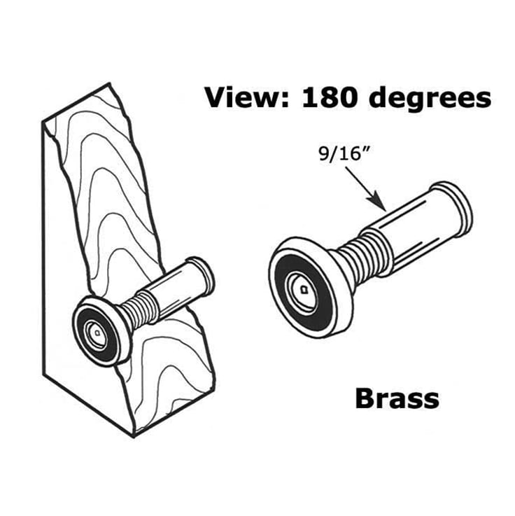 Door Viewer - 180 Degree - Brass - Door Viewer - 180 Degree - Brass