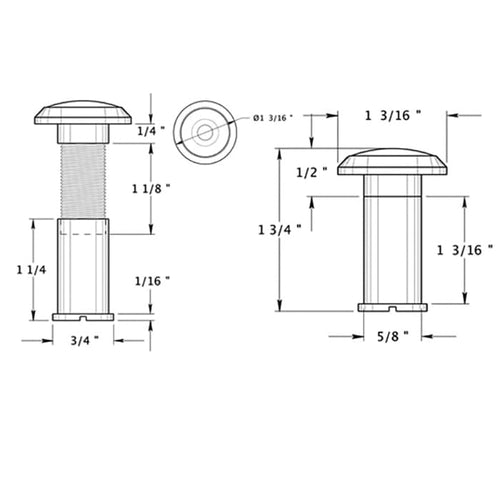 Door Viewer 200 degree 1-3/8 in to 2-1/4 in - Choose Finish - Door Viewer 200 degree 1-3/8 in to 2-1/4 in - Choose Finish