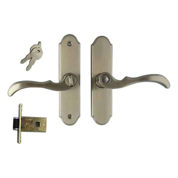 Larson Mortise Lever, 1-3/16 Backset, Storm Door with Key - Larson Mortise Lever, 1-3/16 Backset, Storm Door with Key
