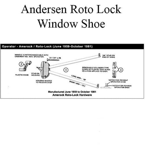Awning Guide Shoes, PS Series, Roto Lock Operator- Black - Awning Guide Shoes, PS Series, Roto Lock Operator- Black