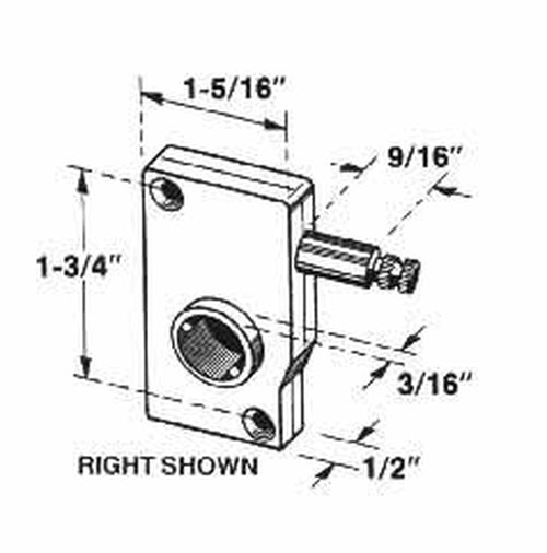 Operator, Awning or Jalousie / Louver, Torque, 1-3/4 inch - Right hand - Operator, Awning or Jalousie / Louver, Torque, 1-3/4 inch - Right hand