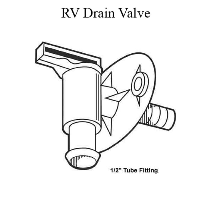RV Drain Valve 1/2 Inch Tube Fitting - RV Drain Valve 1/2 Inch Tube Fitting