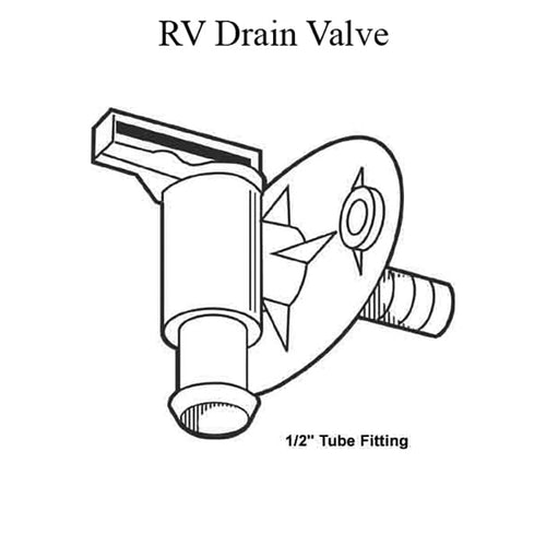 RV Drain Valve 1/2 Inch Tube Fitting - RV Drain Valve 1/2 Inch Tube Fitting