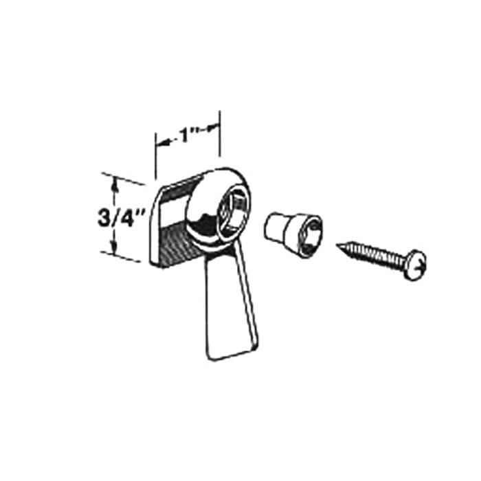Sash Lock for Horizontal and Vertical RV Sliding Windows Right Hand Chrome - Sash Lock for Horizontal and Vertical RV Sliding Windows Right Hand Chrome