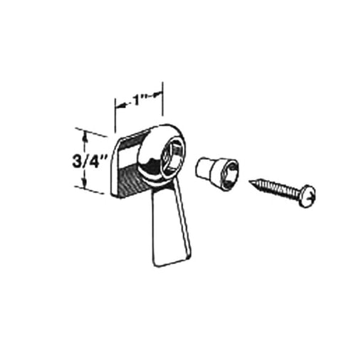 Sash Lock for Horizontal and Vertical RV Sliding Windows Right Hand Chrome - Sash Lock for Horizontal and Vertical RV Sliding Windows Right Hand Chrome