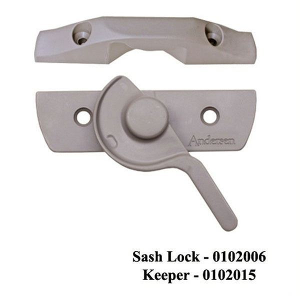 Andersen Sash Lock Keeper for 400 Series Woodwright Double Hung Window Stone - Andersen Sash Lock Keeper for 400 Series Woodwright Double Hung Window Stone