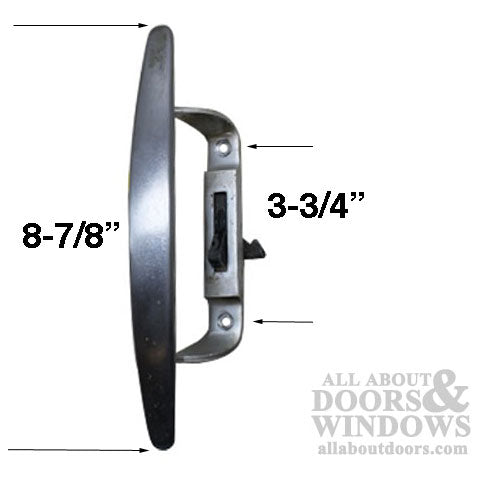 Sliding Patio Door Handle, 3-3/4 inch Screw Hole Spacing - Sliding Patio Door Handle, 3-3/4 inch Screw Hole Spacing