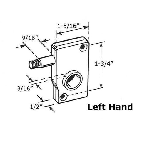 Operator, Awning or Jalousie / Louver, Torque, 1-3/4 inch - Right hand - Operator, Awning or Jalousie / Louver, Torque, 1-3/4 inch - Right hand