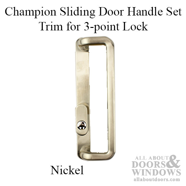 Sliding Patio Door Handle Set Trim for 3-Point Lock Vinyl Doors - Sliding Patio Door Handle Set Trim for 3-Point Lock Vinyl Doors
