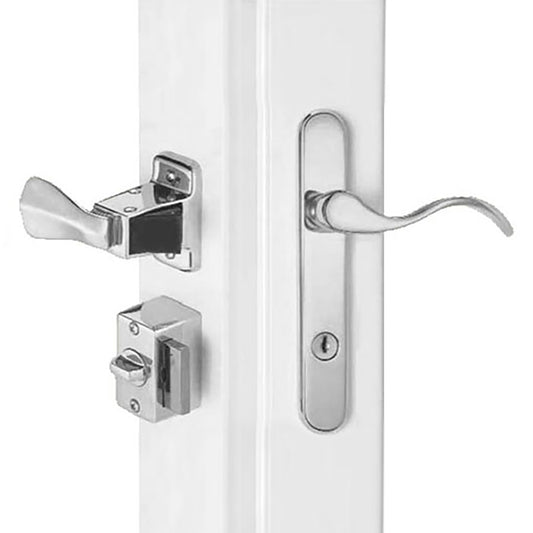Wright 4 Post Storm Door Handle Set with Keyed Deadbolt