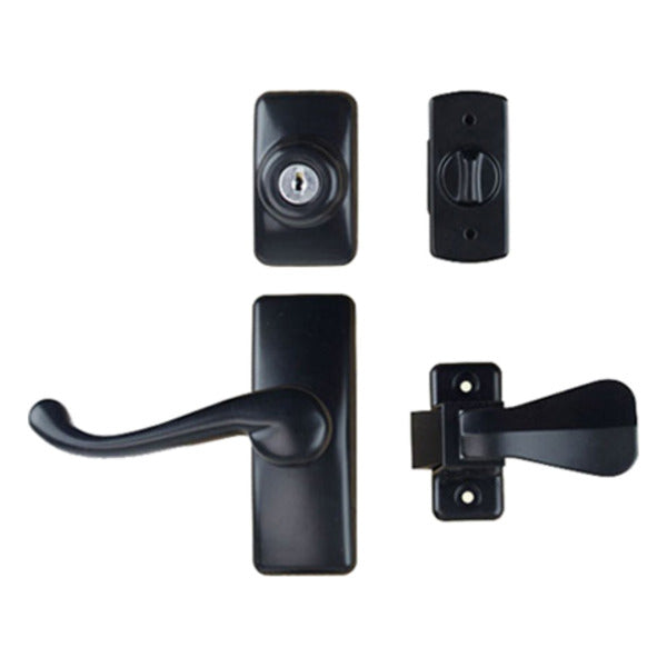 Storm Door Lever Handle With Keyed Deadbolt Georgian Storm Door Handle Black - Storm Door Lever Handle With Keyed Deadbolt Georgian Storm Door Handle Black