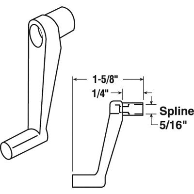 Diecast Crank Handle 1/4