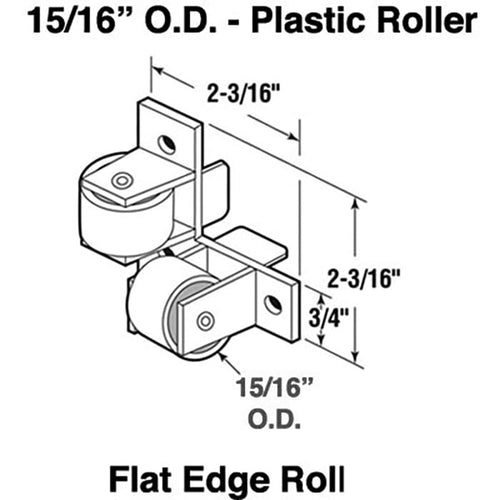 Roller Assembly Drawer Guide - 15/16 In - 2 Pack - Roller Assembly Drawer Guide - 15/16 In - 2 Pack