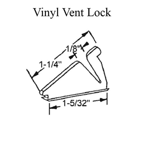 Vent Lock For Double Hung Windows and Single Hung Windows 1.25 Inch Vinyl Lock - Vent Lock For Double Hung Windows and Single Hung Windows 1.25 Inch Vinyl Lock