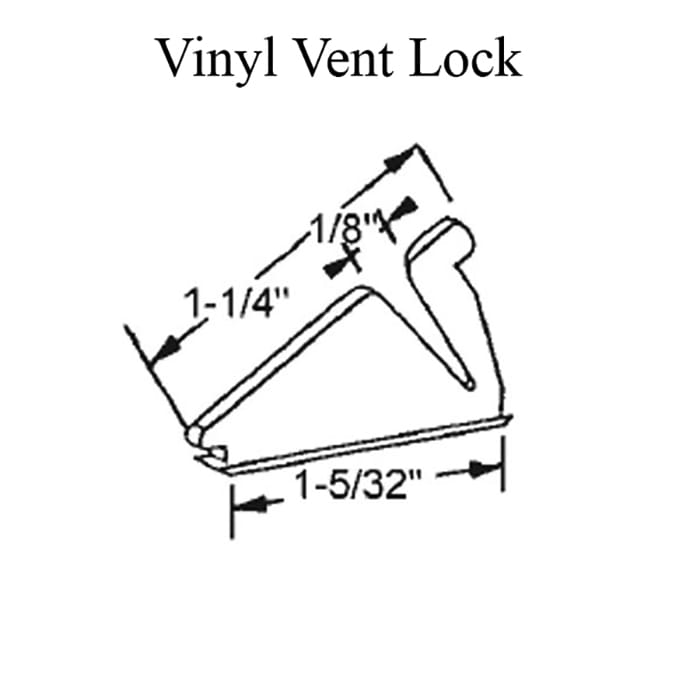 Vent Lock For Double Hung Windows and Single Hung Windows 1.25 Inch Vinyl Lock - Vent Lock For Double Hung Windows and Single Hung Windows 1.25 Inch Vinyl Lock
