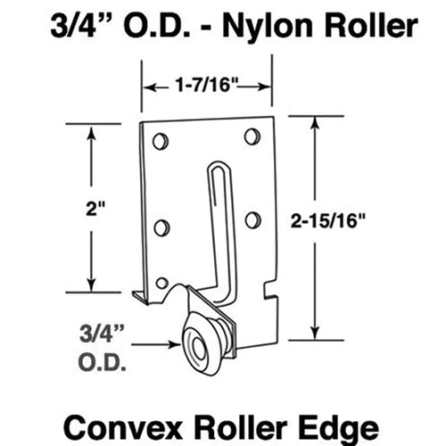 Discontinued - ROLLER, MONO - RAIL, Center DRAWER, 3/4 WHEEL DIA - Discontinued - ROLLER, MONO - RAIL, Center DRAWER, 3/4 WHEEL DIA