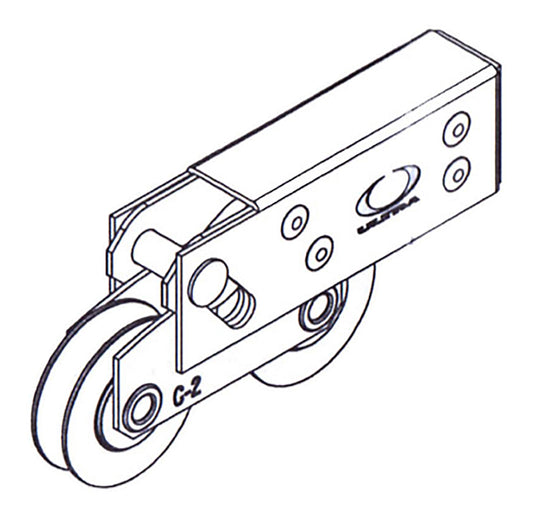 Ultra C2 Roller Assembly for Sliding Patio Doors Steel Housing 1.25 Inch Steel Ball Bearing Wheel Diameter