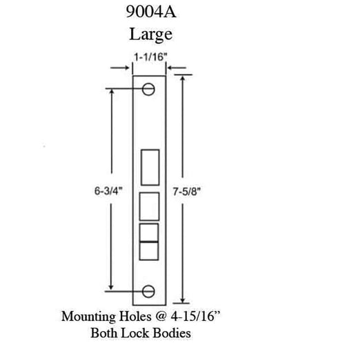 Marks Face Plate Only for 8000 and 9000 Series Mortise Lock - Marks Face Plate Only for 8000 and 9000 Series Mortise Lock