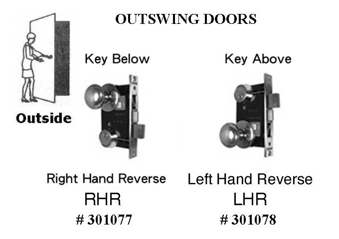Marks Door Knobs With Mortise Lock Left Hand Reverse Door Hardware Set - Marks Door Knobs With Mortise Lock Left Hand Reverse Door Hardware Set