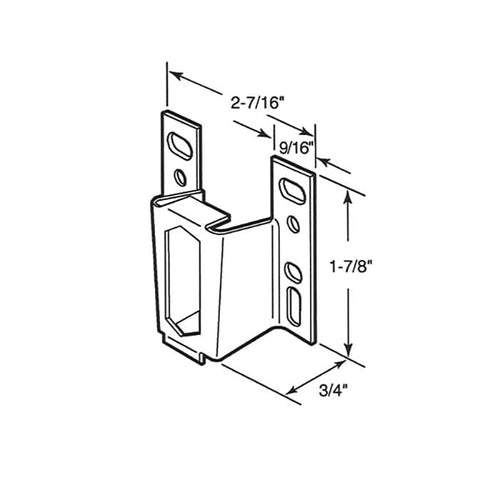 Drawer track back plate - Galvanized Steel - Drawer track back plate - Galvanized Steel