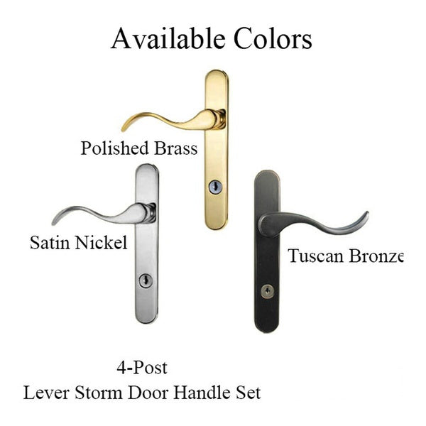Wright 4 Post Storm Door Handle Set with Keyed Deadbolt - Wright 4 Post Storm Door Handle Set with Keyed Deadbolt