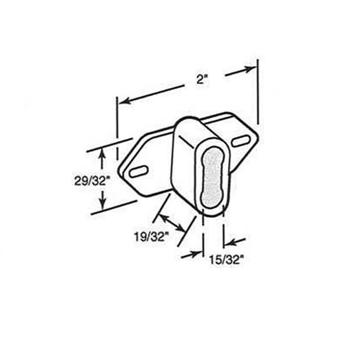 Drawer Track Back Plate - Nylon - Drawer Track Back Plate - Nylon