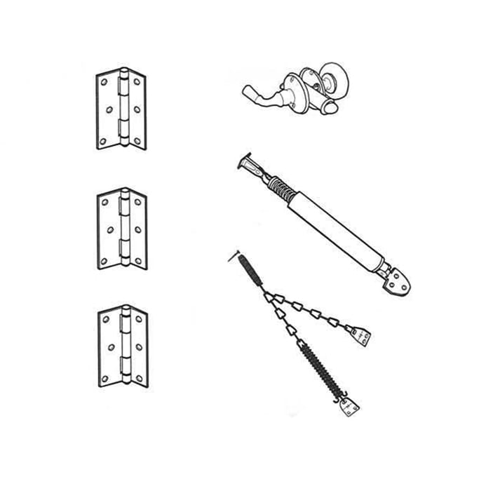 Storm Door Hardware Kit for Deluxe Wood Door - Storm Door Hardware Kit for Deluxe Wood Door