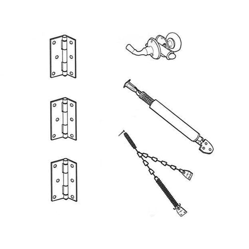 Storm Door Hardware Kit for Deluxe Wood Door - Storm Door Hardware Kit for Deluxe Wood Door