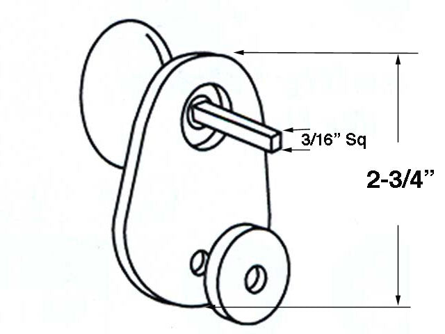 Marks Turn Piece For Storm Doors and Single Doors Single Cylinder Conversion Turnpiece - Marks Turn Piece For Storm Doors and Single Doors Single Cylinder Conversion Turnpiece
