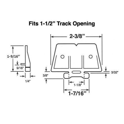 Drawer Track Guide Kit - 1-1/2 In Track Opening - Drawer Track Guide Kit - 1-1/2 In Track Opening