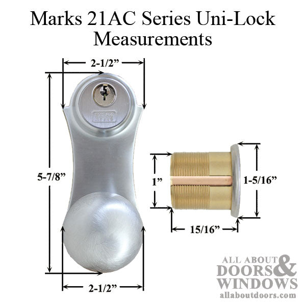 Marks Door Handle For Storm Doors Marks Series 21 Unilock Entrance Handle Set Left Hand Reverse Door Knob - Marks Door Handle For Storm Doors Marks Series 21 Unilock Entrance Handle Set Left Hand Reverse Door Knob