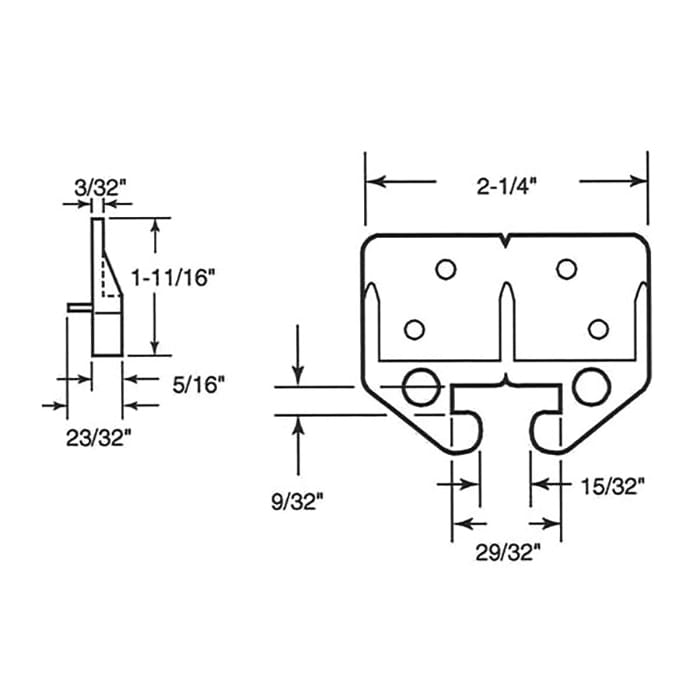 Drawer Track Guide Kit - Brown - Drawer Track Guide Kit - Brown