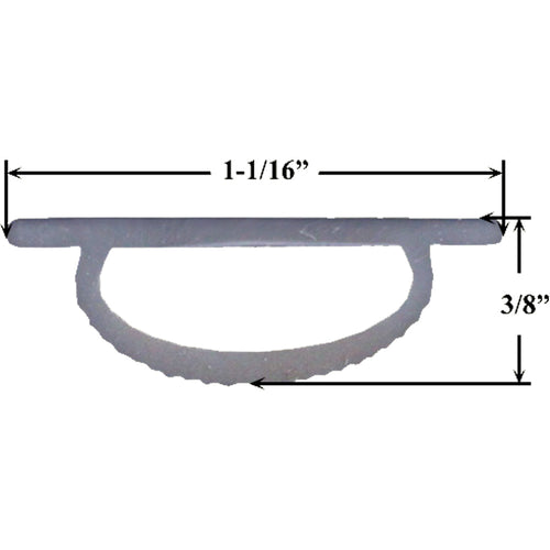 36 Inch by 1-1/16 Inch Vinyl Threshold Replacement Insert for SDS Doors - Gray - 36 Inch by 1-1/16 Inch Vinyl Threshold Replacement Insert for SDS Doors - Gray