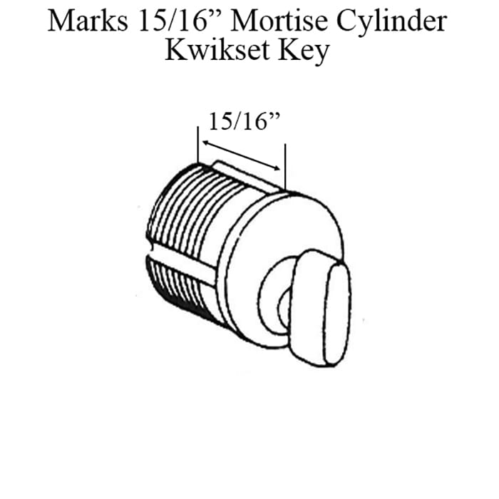 Marks Mortise Cylinder For Storm Doors Threaeded Kwikset Key Cylinder - Marks Mortise Cylinder For Storm Doors Threaeded Kwikset Key Cylinder