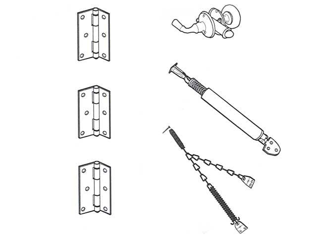 Storm Door Hardware Kit for Deluxe Wood Door - Storm Door Hardware Kit for Deluxe Wood Door