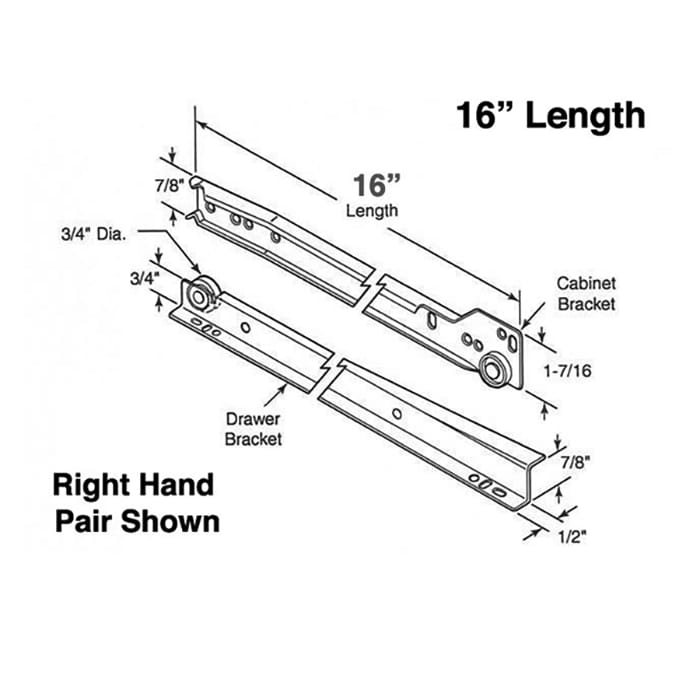 Drawer Slide Kit - 16 Inch - Drawer Slide Kit - 16 Inch
