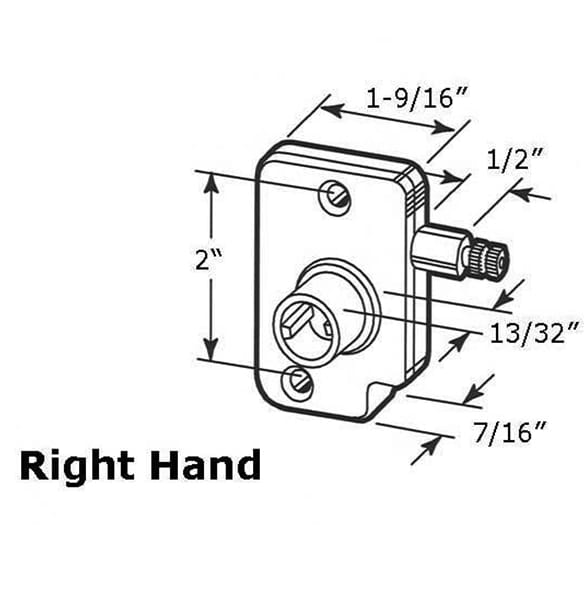 Operator for Awning or Jalousie Louver Torque 2 Inch Right Hand - Operator for Awning or Jalousie Louver Torque 2 Inch Right Hand