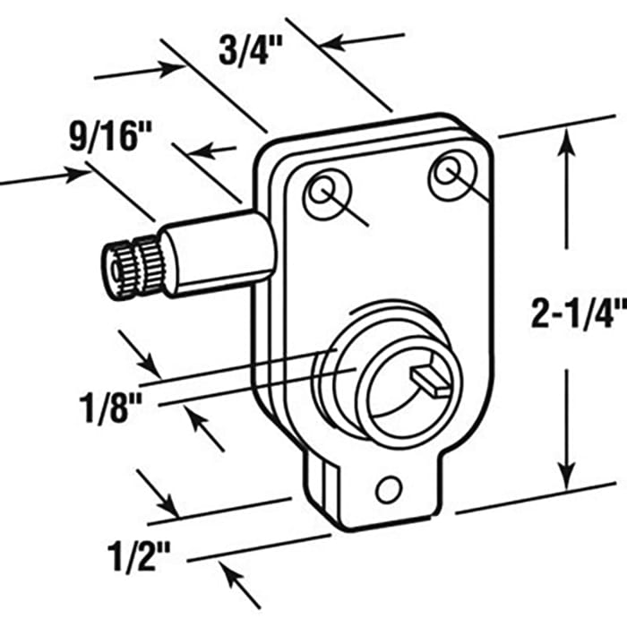 Operator for Awning or Jalousie Louver Windows Torque 3/4 Inch Left Hand - Operator for Awning or Jalousie Louver Windows Torque 3/4 Inch Left Hand