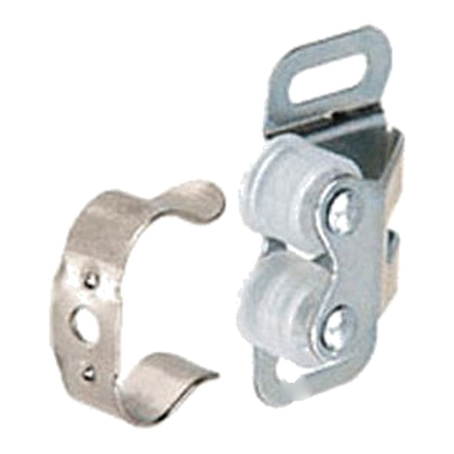 Double Pole Friction Catch with Nylon Roller for Closet or Conmpartment Doors - Double Pole Friction Catch with Nylon Roller for Closet or Conmpartment Doors