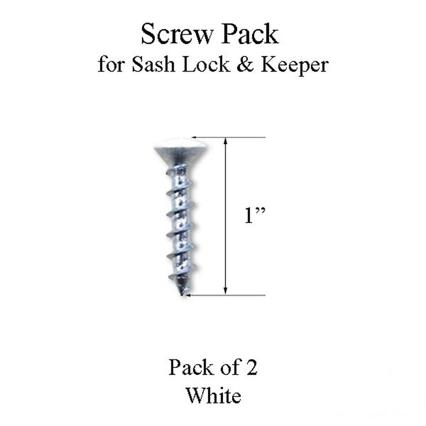 Andersen Screw Pack for Sash Lock & Keeper - White - Andersen Screw Pack for Sash Lock & Keeper - White