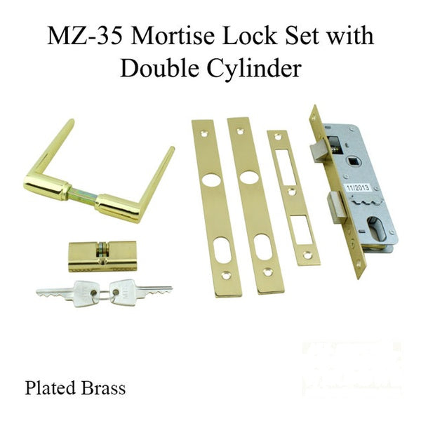 Papaiz Storm Door Complete Mortise Lockset with Handle for Storm Doors - Papaiz Storm Door Complete Mortise Lockset with Handle for Storm Doors