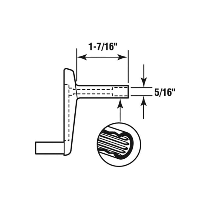 RV Crank Handle  1-7/16