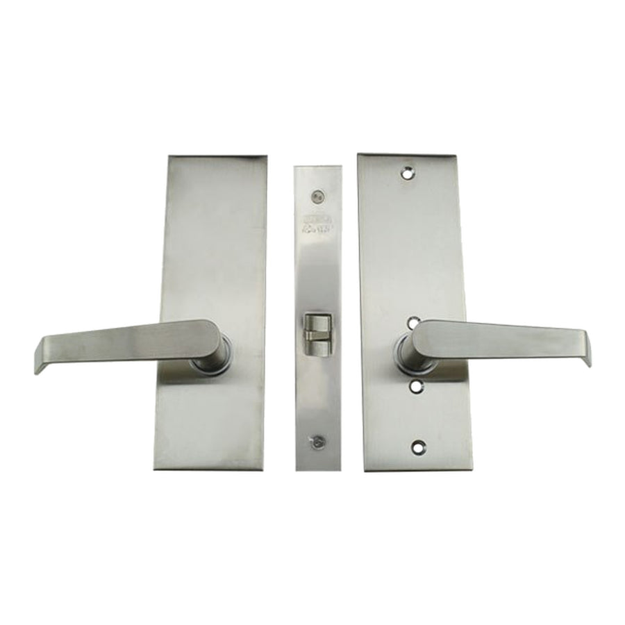 Marks Passage Lever and Plate Mortise Lockset Left Hand Satin Chrome - Marks Passage Lever and Plate Mortise Lockset Left Hand Satin Chrome