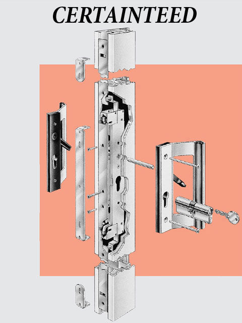 Certainteed Sliding Glass Door Multipoint Lock Handleset Euro Style Cylinder - Certainteed Sliding Glass Door Multipoint Lock Handleset Euro Style Cylinder