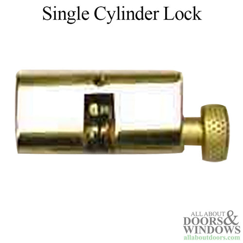 Papaiz Lock Single Keyed Cylinder with Round Thumb Turn - Papaiz Lock Single Keyed Cylinder with Round Thumb Turn