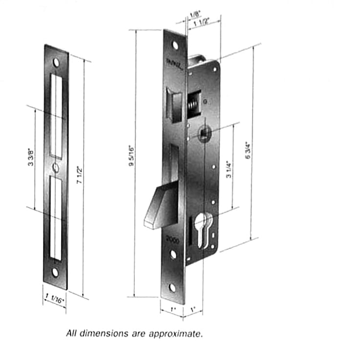 Papaiz 2000 Series Storm Door Lock and Handle for Storm Doors - Papaiz 2000 Series Storm Door Lock and Handle for Storm Doors
