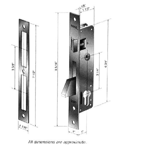 2000 Series Double Cylinder Complete Lock Set for Storm Doors - 2000 Series Double Cylinder Complete Lock Set for Storm Doors
