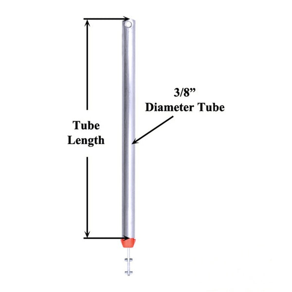 3/8 Inch Spiral Tilt-In Window Balance Rod with Red Bearing and Double Pins - Choose Length - 3/8 Inch Spiral Tilt-In Window Balance Rod with Red Bearing and Double Pins - Choose Length