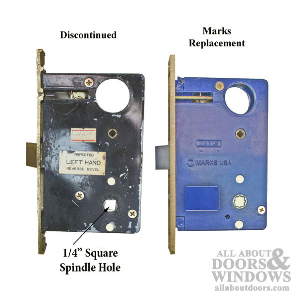 Security Door Mortise Lock with Narrow Faceplate - Security Door Mortise Lock with Narrow Faceplate