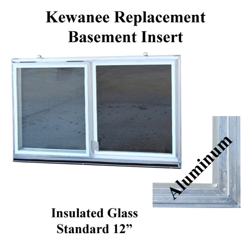 Kewanee C-310A-K-12 Aluminum Basement WINDOW Insert, Dual Pane Glass - Kewanee C-310A-K-12 Aluminum Basement WINDOW Insert, Dual Pane Glass